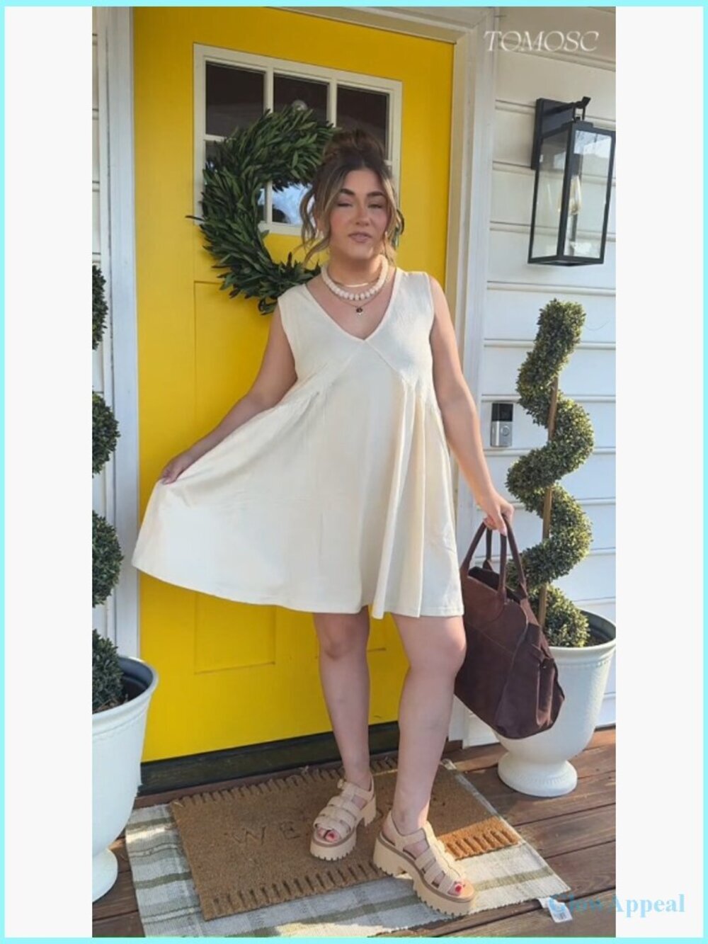 Sleeveless Mini Sundress with Pockets Loose Fit Babydoll Casual Summer Dress - Picture 5 of 7
